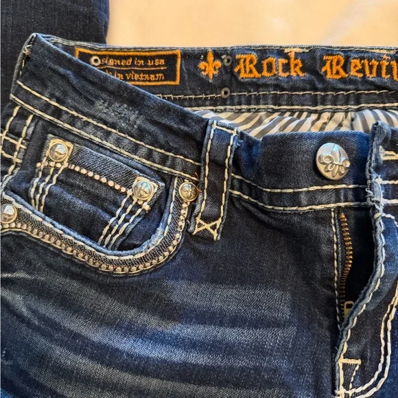 Rock Revival Women’s Dark Wash Bootcut Jeans Rosalin - Picture 5 of 9